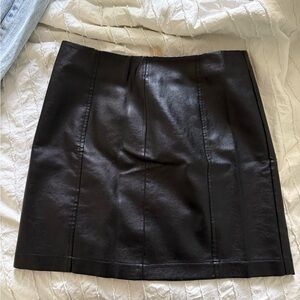 Black leather skirt by Altard State